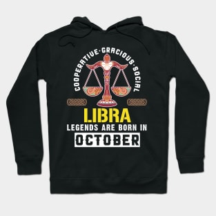 Zodiac Libra: Born In October Hoodie